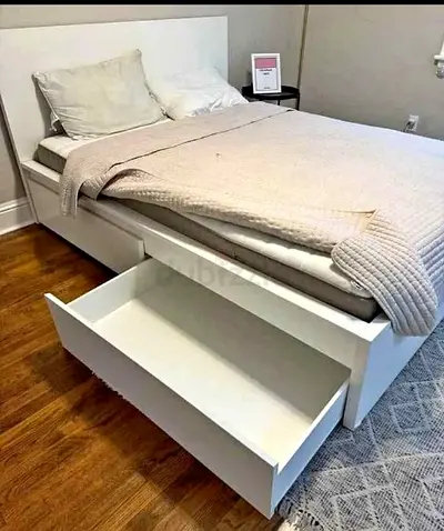 Ikea Queen Size Bed with Mattress Available in Perfect Condition