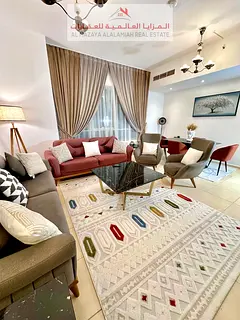Furnished one bedroom and hall in Beach tower 1, Sharjah
