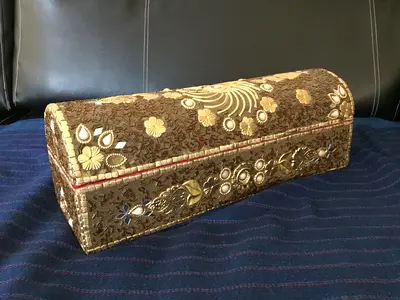 Bead Work Wooden Box Table Decor (40x14 cm)