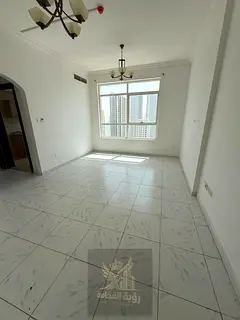 For rent: 1-bedroom apartment with a spacious living room and open view in Al Majaz 3, featuring 2 b