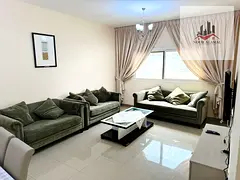 Sharjah, Al Taawun: Furnished apartment (first-time occupancy) located behind Day-to-Day. Features t