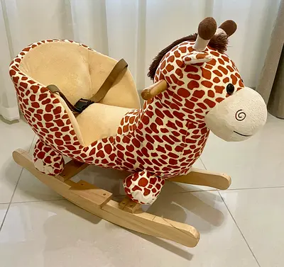 Plush Musical Giraffe Rocking Chair for Kids