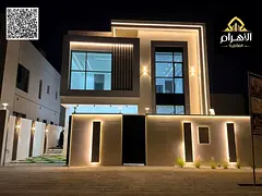Luxury villa for sale in Al Zahia, Ajman | With a swimming pool, two floors, and a rooftop terrace.