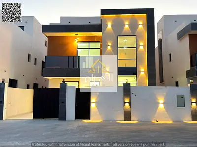 For sale: Luxurious modern villa in Al Helio, Ajman | 3 floors | 6 master bedrooms | Roof | Includes registration and ownership fees