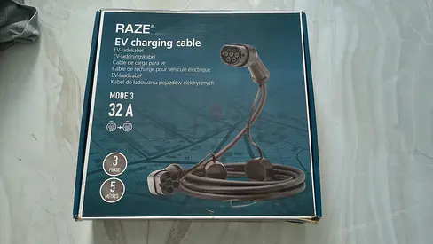 RAZE EV Charging Cable Mode 3, 32A, 5m (Type 2) - Like New