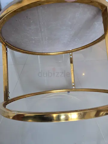 Round Gold Frame Coffee Table