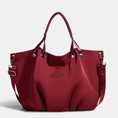 Alo Large Burgundy Tote / Weekender Bag