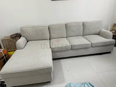 Comfy L-Shaped Grey Sectional Sofa