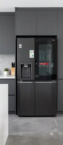 LG Side-by-Side Refrigerator with Water Dispenser – Black | Good Condition