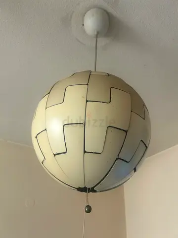 White Spherical Pendant Ceiling Light - Modern Geometric Design