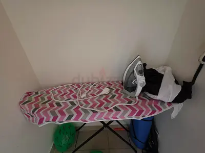 Ironing board with electric iron - used, good condition