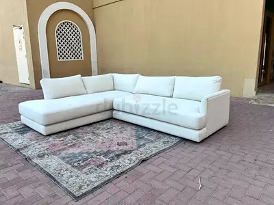 High-quality West Elm L Shape Sofa Beige