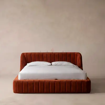 Brand new Velvet Upholstered King Bed frame with hydraulic storage