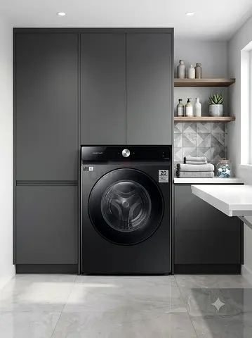 Samsung Bespoke Ai Front Load Washing Machine - 11.5kg, Black,