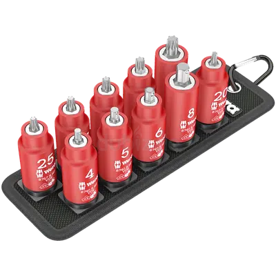 Wera Belt B VDE 1 Zyklop  Bit Socket Set, Torx/Hex-Plus, 3/8" Drive
