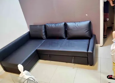 L shape sofa bed with storage ikea black