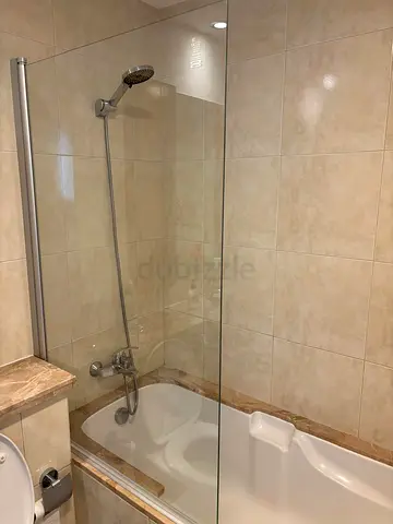 Bathtub door, glass, 92x143 cm, Ikea