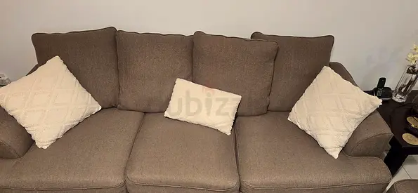 Light brown sofa (3 sester, 2 Seaters, and 2 Seaters)