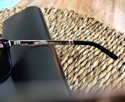 Saint Laurent Black Frame Sunglasses with Case - Preowned