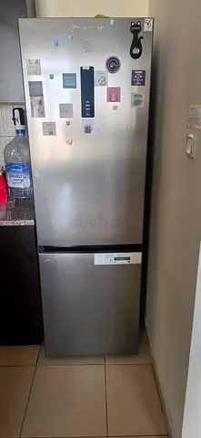 Stainless steel bottom-freezer refrigerator - good working condition