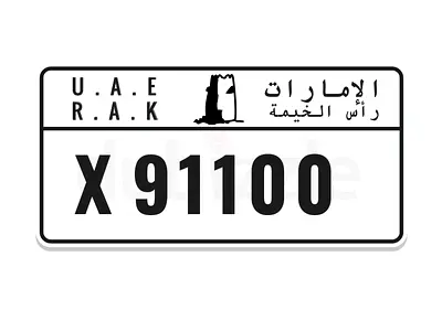 X 91100 RAK VIP plate