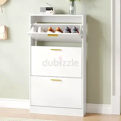 Shoe Cabinet for Entryway Narrow Shoe Storage Cabinet with 3 Flip Drawers