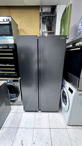 Samsung Side-by-Side Refrigerator - Dark Stainless, Good Condition