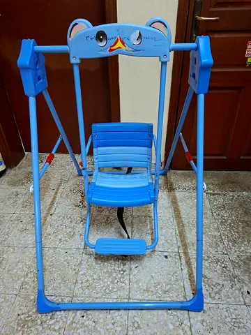 Blue baby swing seat - used