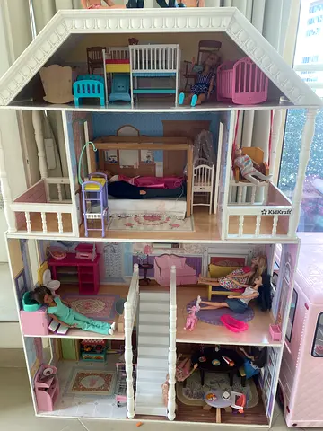 KidKraft Wooden Dollhouse with Furniture and Dolls