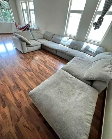 Comfortable,  Pan Home pianca feather 🪶 filled U Shape Sofa without footstool