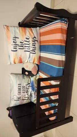 Wooden crib with mattress is on sale perfect condition