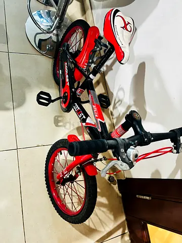 Kids 14-inch Red & Black Bicycle with Training Wheels