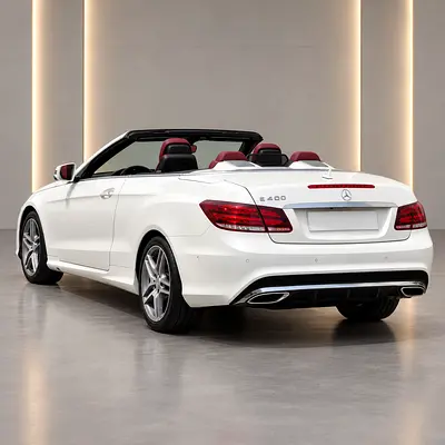 2014 Mercedes-Benz E400 Cabriolet | GCC Specs | No paint No accident | White with Red Leather |