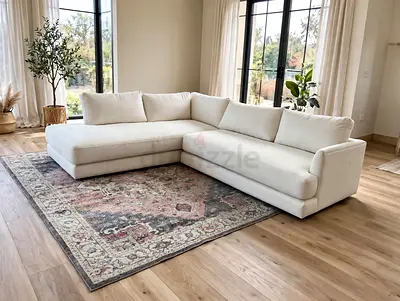West Elm L shape Sofa Beige Excellent Condition