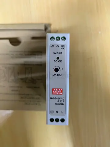 Mean Well 5V 3A DIN-rail Power Supply (Unused)