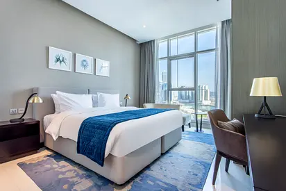 Canal view 1 BHK apartment in Business Bay - All bills included