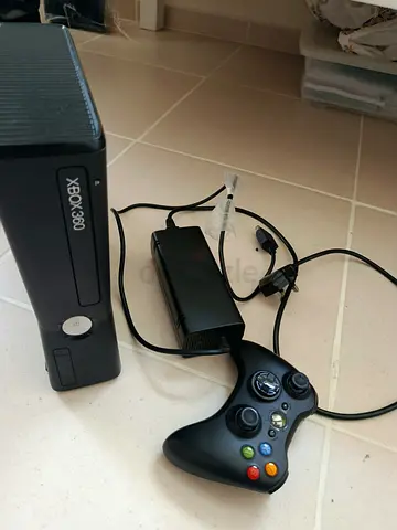 Xbox 360 Slim Console with Controller and Power Supply - Working Condition