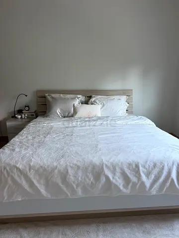 King Size Bed frame with matching bedside table - excellent condition