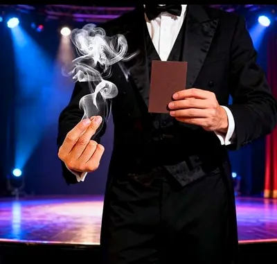 Magic Trick Set with Smoke Effect — Card & Close-Up Props