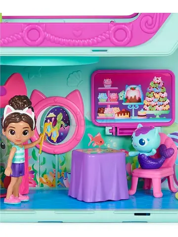 Gabby Cat Friend Ship, Cruise Ship Toy with 2 Toy Figures, Surprise Toys Dollhouse Accessories