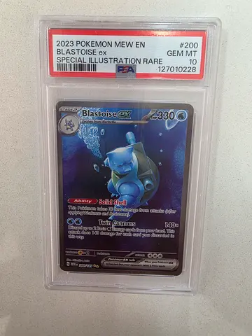 PSA 10 Blastoise ex #200/165 Special  Illustration Rare - 2023 Pokemon 151 (MEW) - GEM MINT
