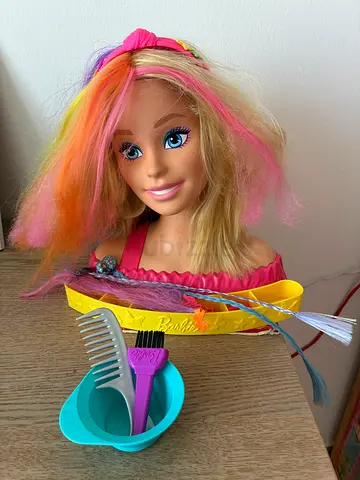 Barbie Styling Head with Rainbow Hair and Accessories