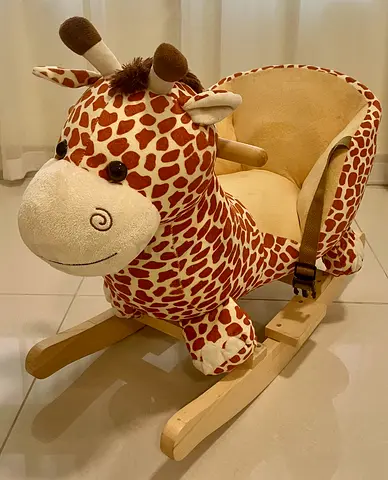 Plush Musical Giraffe Rocking Chair for Kids