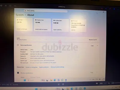 Used HP Laptop - Intel i5 11th Gen, 8GB RAM, 256GB SSD