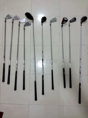 Set of 10 Used Golf Clubs (Mix of Irons and Woods) - Good Condition