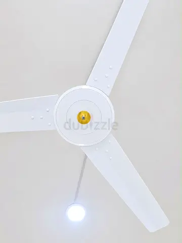 White 3-Blade Ceiling Fan Good Working Condition