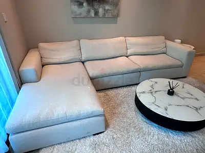 Amazing Condition Marina Home feather 🪶 filled L Shape Sofa Beige