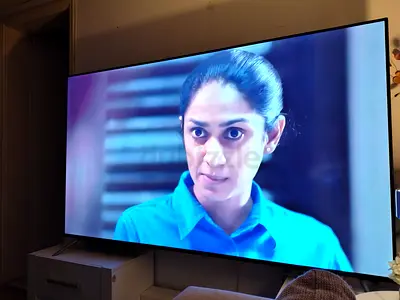 75-inch LED Smart 4k TV — Good condition, wall-mounted