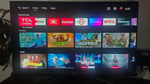 TCL 55" Smart LED TV in Good Working Condition with inbuilt harmon-kardon speaker with original box.
