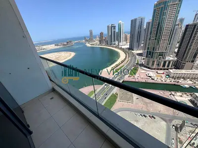 تكيف مجانا 2BHK اطلالة بحرية VIP باركينج جيم ومسبح غرفة خادمه